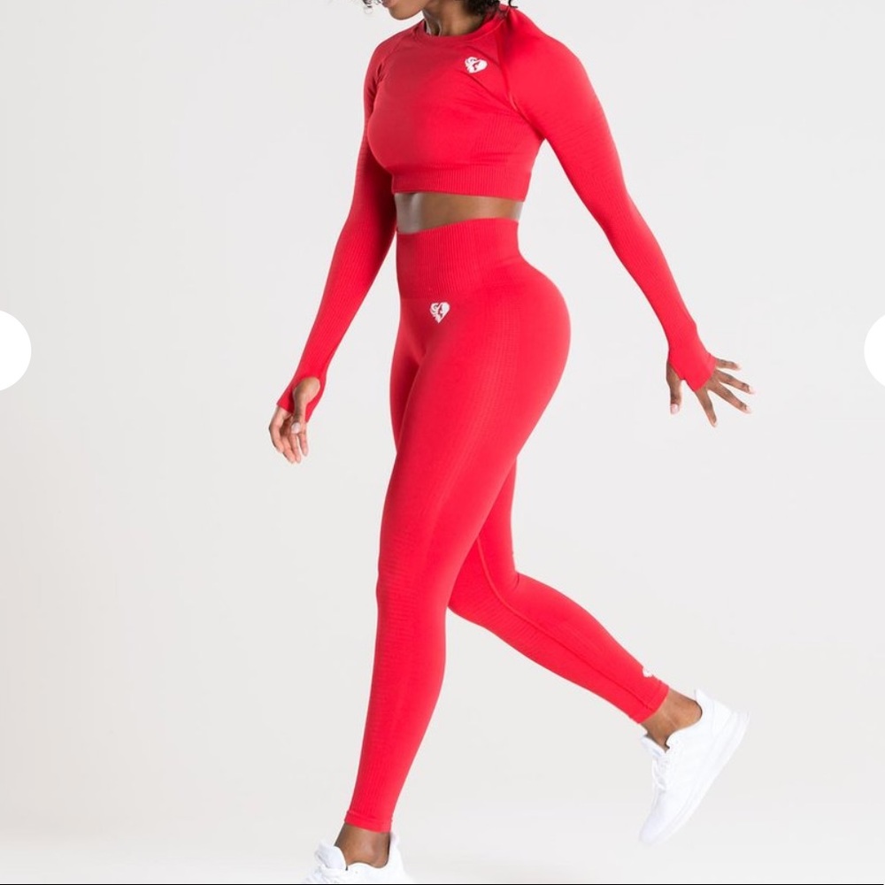 Womens Best Red Power Seamless Set
